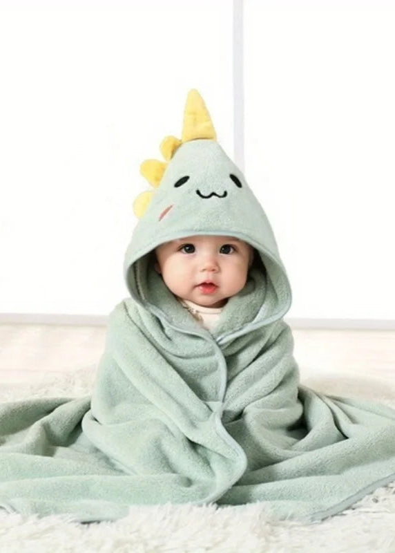 Peignoir bébé <br> Vert dinosaure