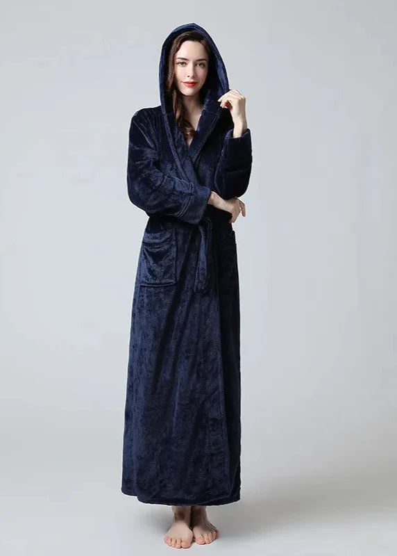 Peignoir Femme Long bleu